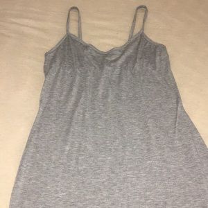 Simple Spaghetti Strap Body Con Grey Dress
